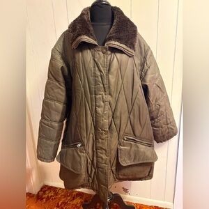 Vintage Current Seen Women's Quilted Brown Coat